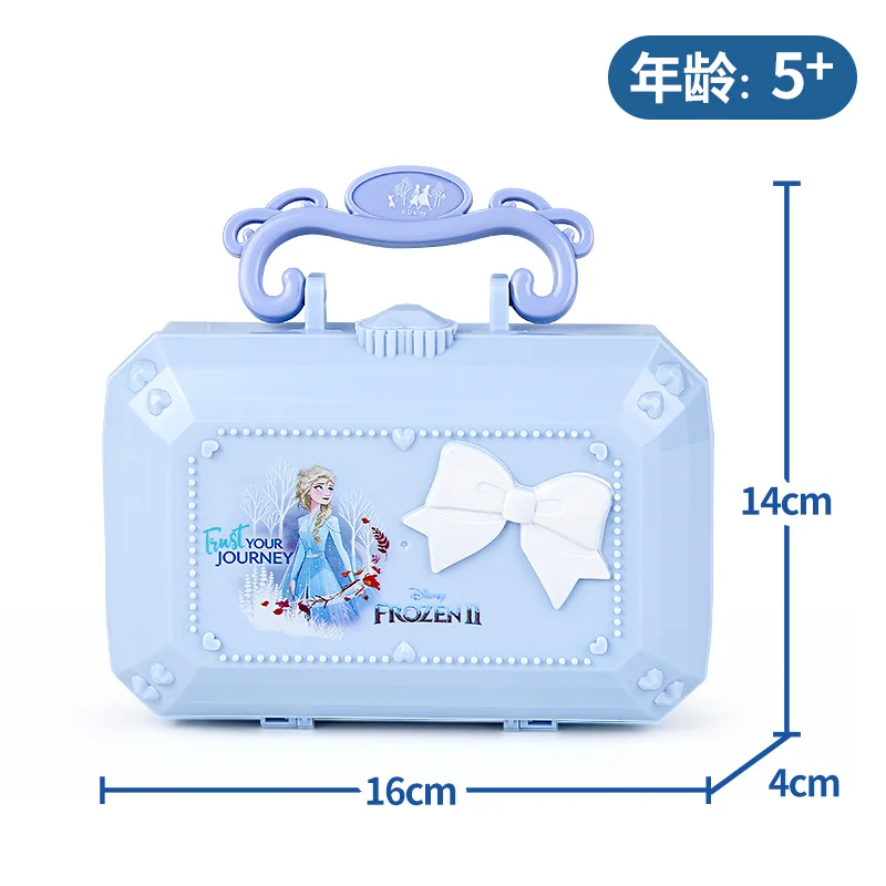 Disney-Juego de cosméticos de frozen 2 para niñas, juguete de belleza con caja, princesa elsa y anna, juguetes de moda, casa de juegos, regalo