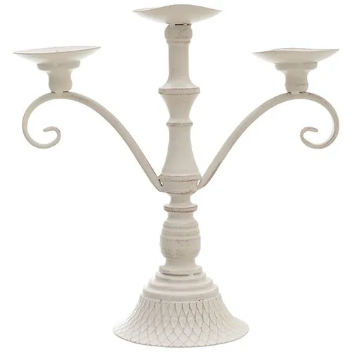 Biev 3 Pcs Metal Candle Holder Cream 33 X15X35 cm