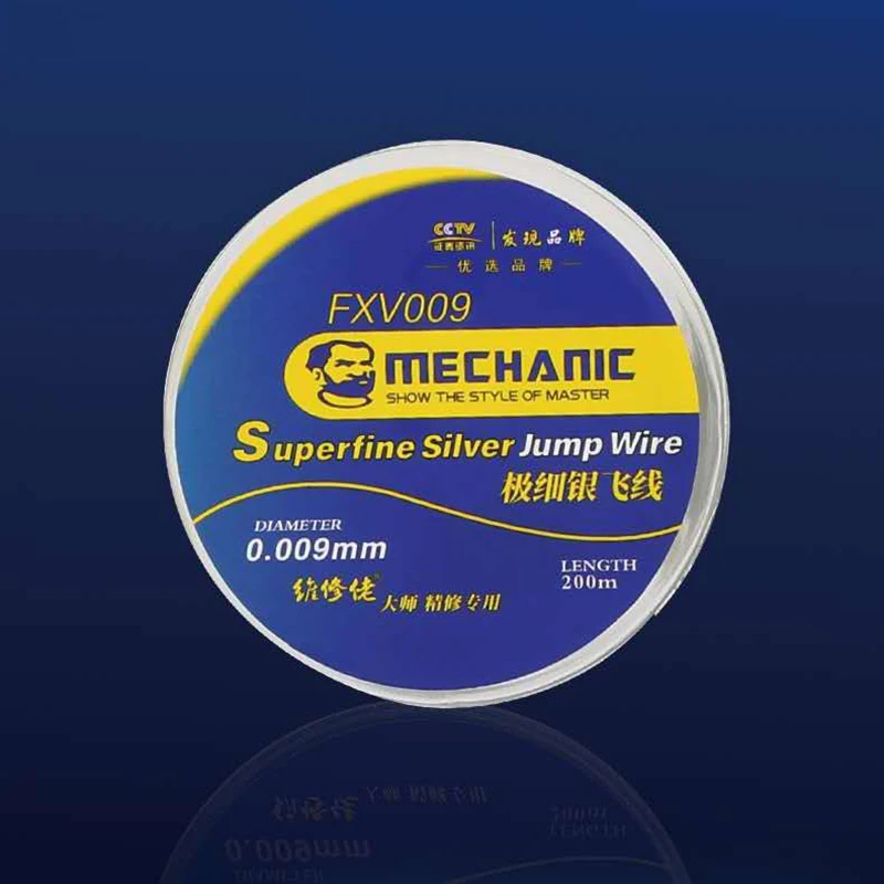 0.009Mm Zilver Jump Draad Pcb Link Draad Solderen Draad Vingerafdruk Onderhoud Vliegen Lijn Mobiele Telefoon Computer Reparatie Tools