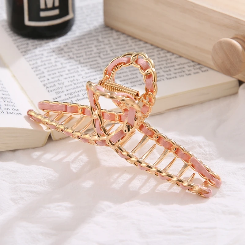 Elegant Gold Color Hollow Geometric Metal Hair Claws For Women Vintage Hair Clips Headband Hairpins Fashion Hair Accessories