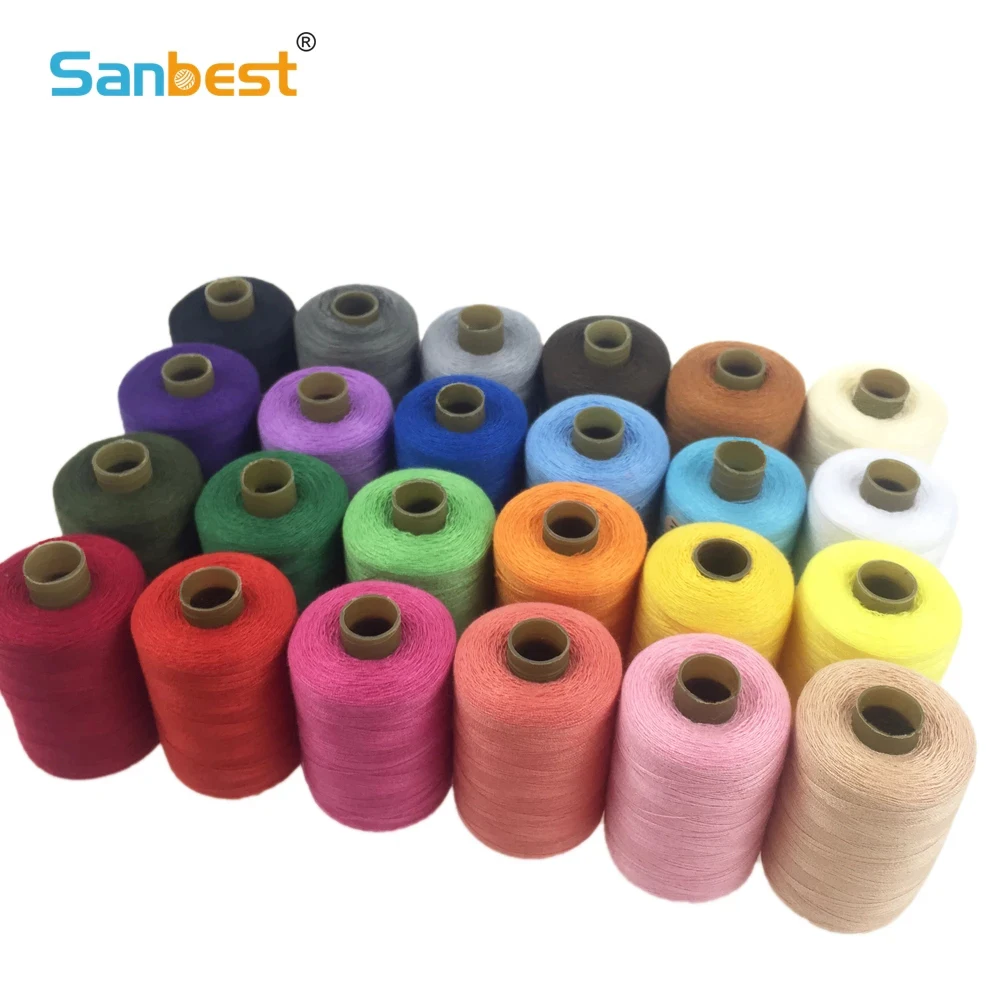 Sanbest Multicolor Polyester Sewing Thread 1000 Yards 24Pcs Set 40s/2 Strong Durable Hand Machines Craft Patch Thread Supplies