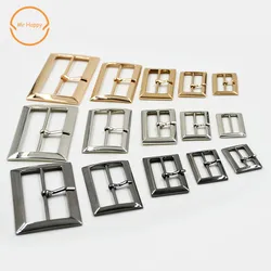 Hebillas cuadradas de metal para zapatos, accesorios de costura para bolso, decoración de bricolaje, 20mm, 25mm, 30mm, 40mm, 50mm, bronce plateado y dorado, lote de 10 unidades