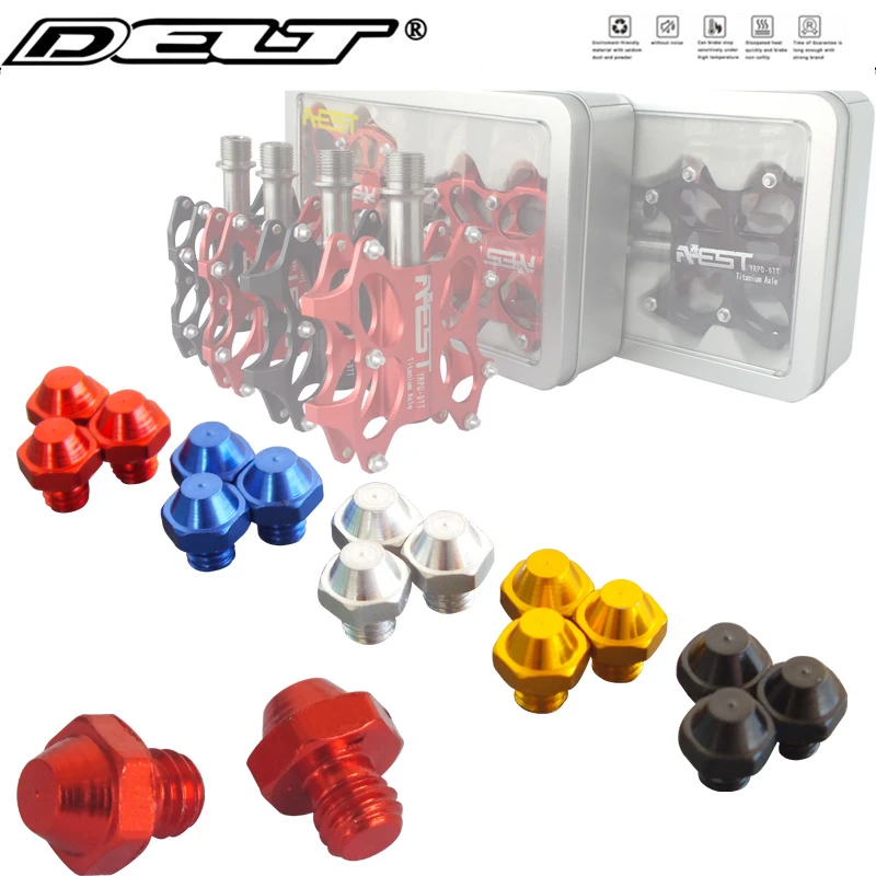 DELT 20PCS  Bicycle Pedal Screw ,Skid-proof Platform Bolts ,M4*4MM Nut  ,Alloy Lightweight MTB Road Cycling Bike Pedal  Parts