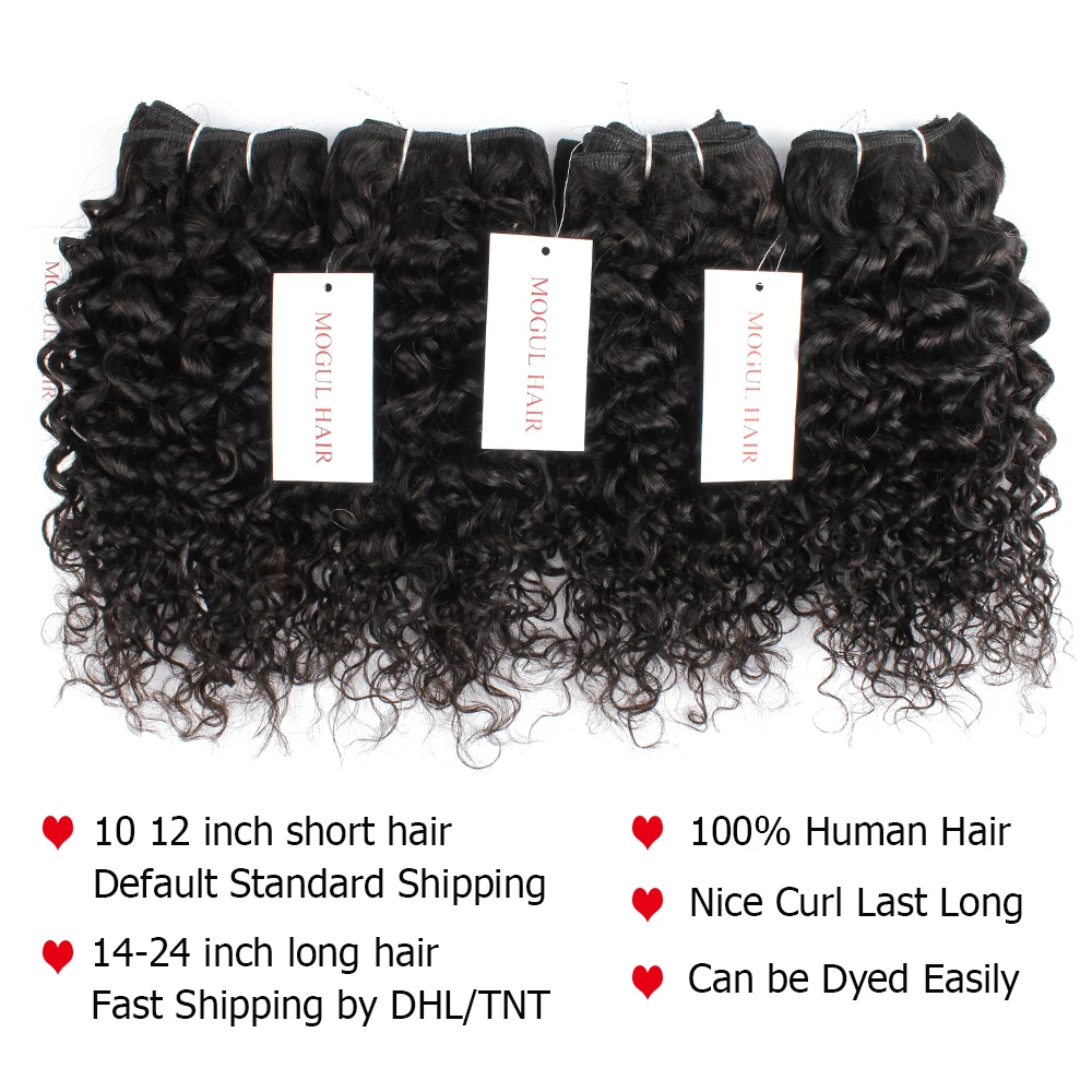 Jerry Krullend Menselijk Haar Bundels Natuurlijke Zwarte Kleur 10-26 Inch Remy Human Hair Weave Extensions Kwaliteit Dyeable Mogul haar