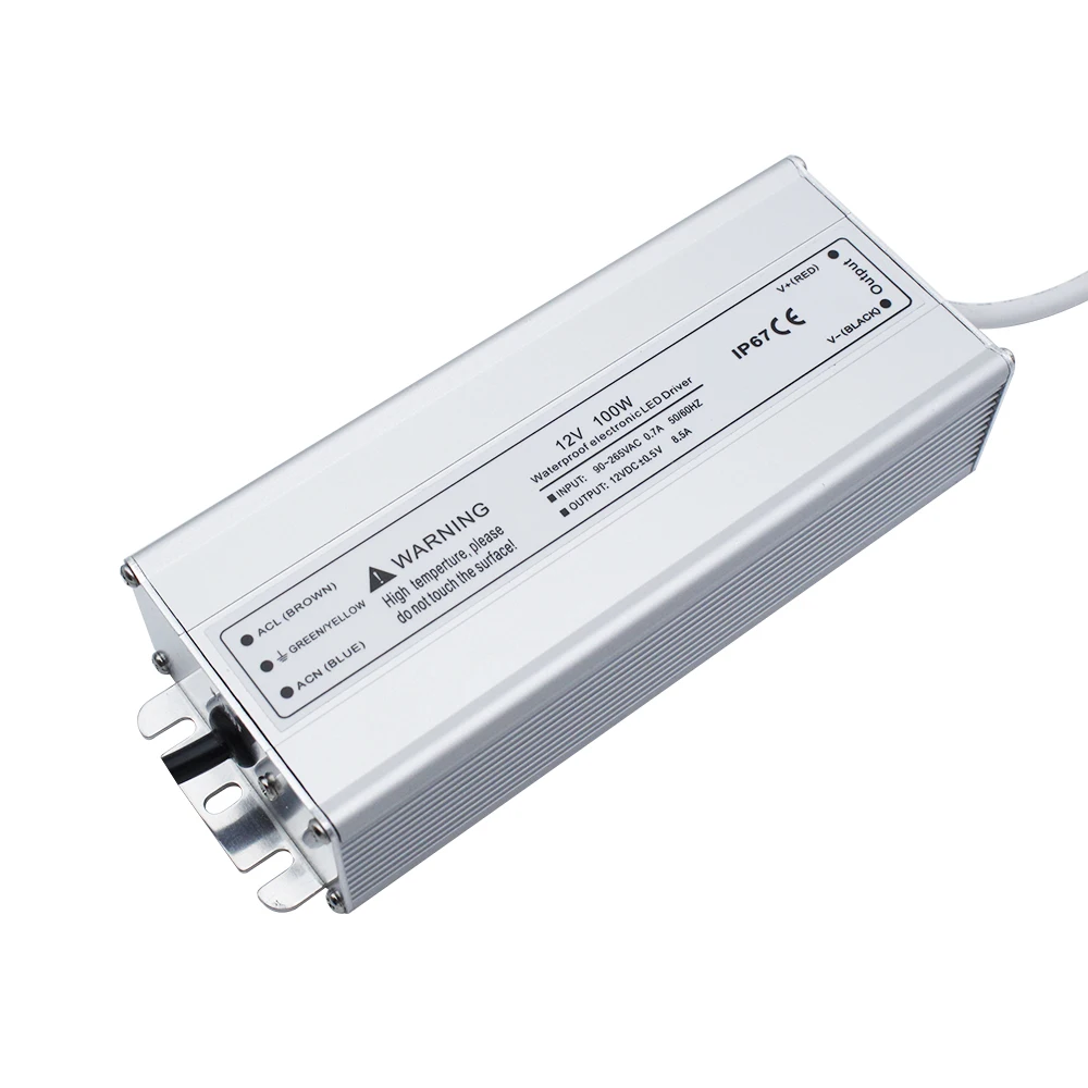 fonte de alimentacao com led transformador a prova d agua baixa tensao de 30w 40w 60w 100w 120w 150w 200 v ac 220v para 12v dc luzes de led 01