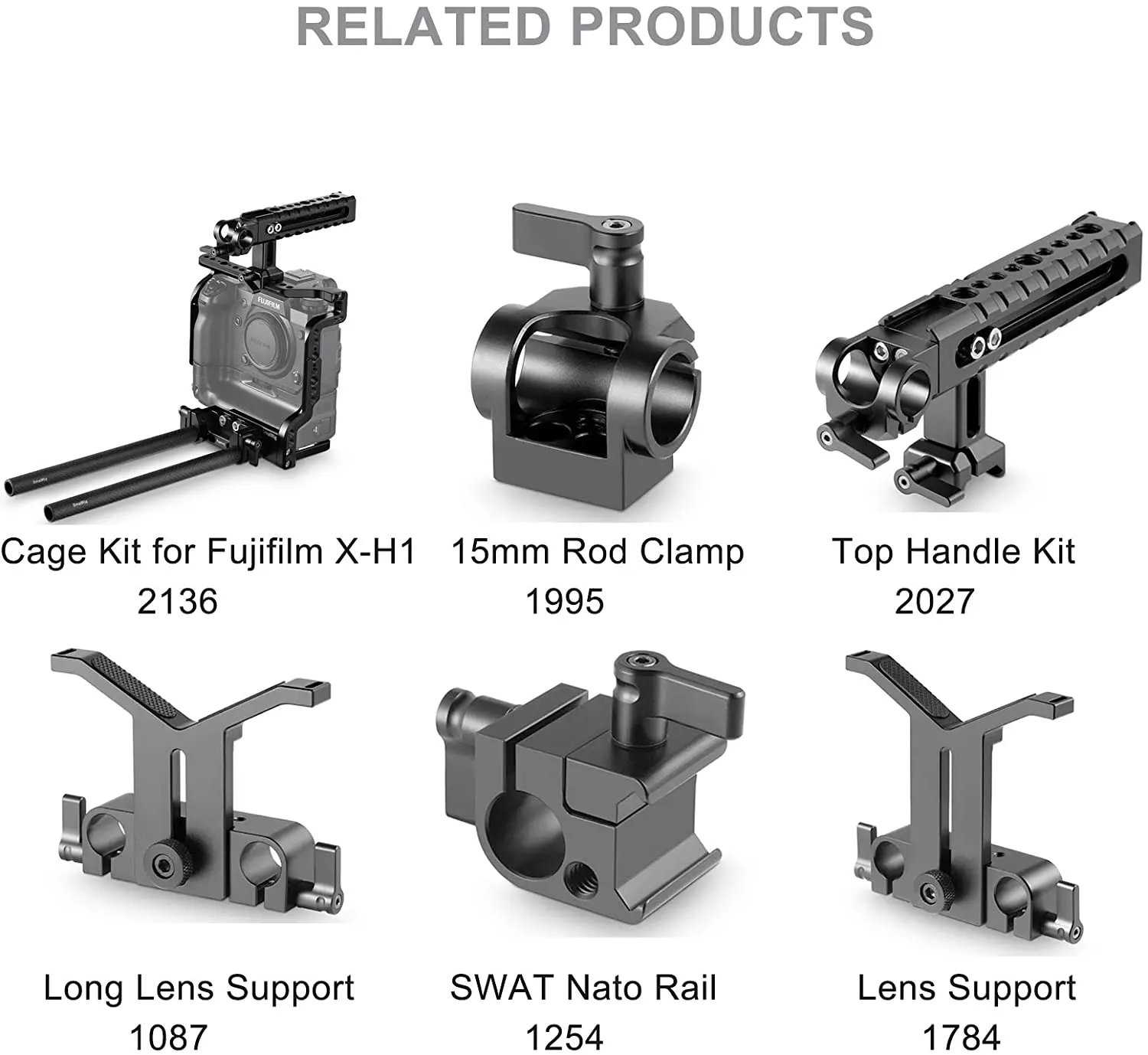 SmallRig 15mm Carbon Fiber Rods (9 Inch) for 15mm Rod Rail Support System/LCD Mount/Shoulder Pad/Lens Support -1690