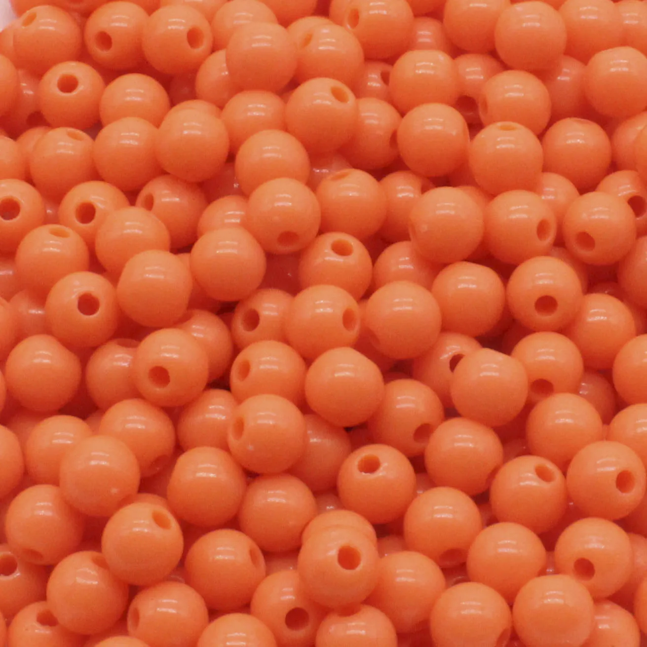 200Pcs 6mm Orange Acrylic Round Ball Spacer Beads For Jewelry Making DIY Jewelry Accessories