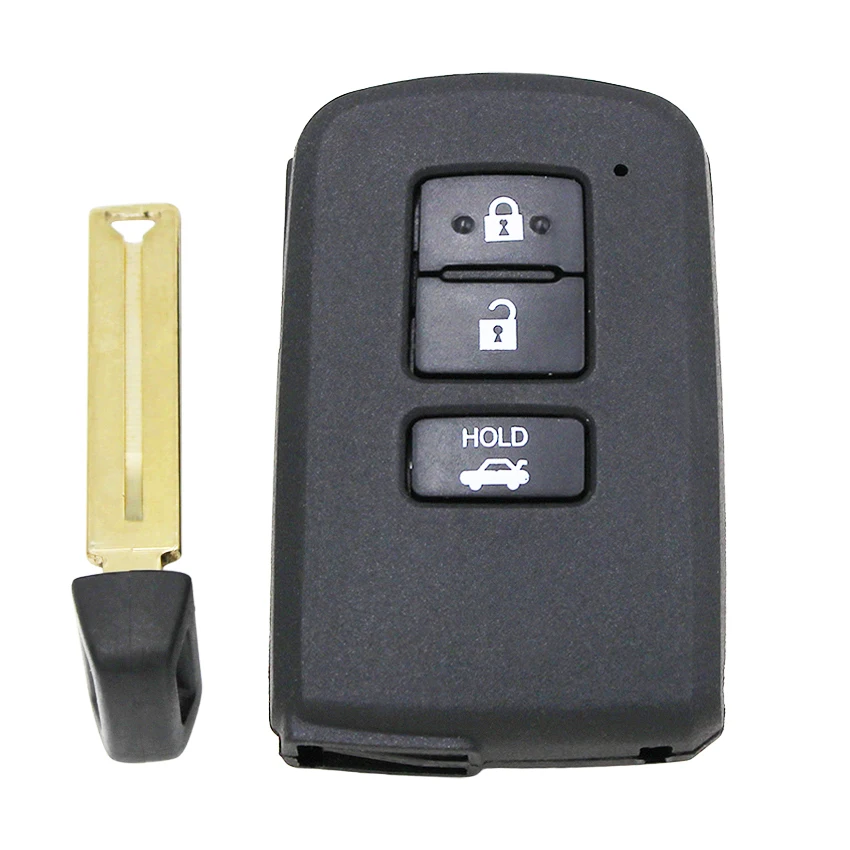 Nuevo carcasa de mando a distancia inteligente de repuesto de 2/3/4 botones Fob para Toyota Avalon Camry RAV4 2012-2015 con llave de inserción