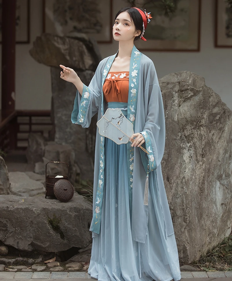 

chinese traditional dress women Ancient Cosplay Hanfu Dress Tang Suit Girls Song Dynasty Princess Costume Folk Dance Clothes