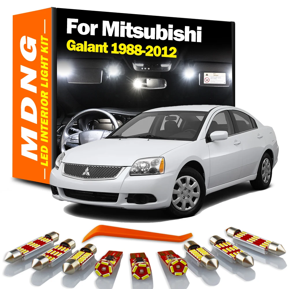 MDNG Canbus For Mitsubishi Galant 1988-2006 2007 2008 2009 2010 2011 2012 Car Number Plate Bulbs LED Interior Map Dome Light Kit