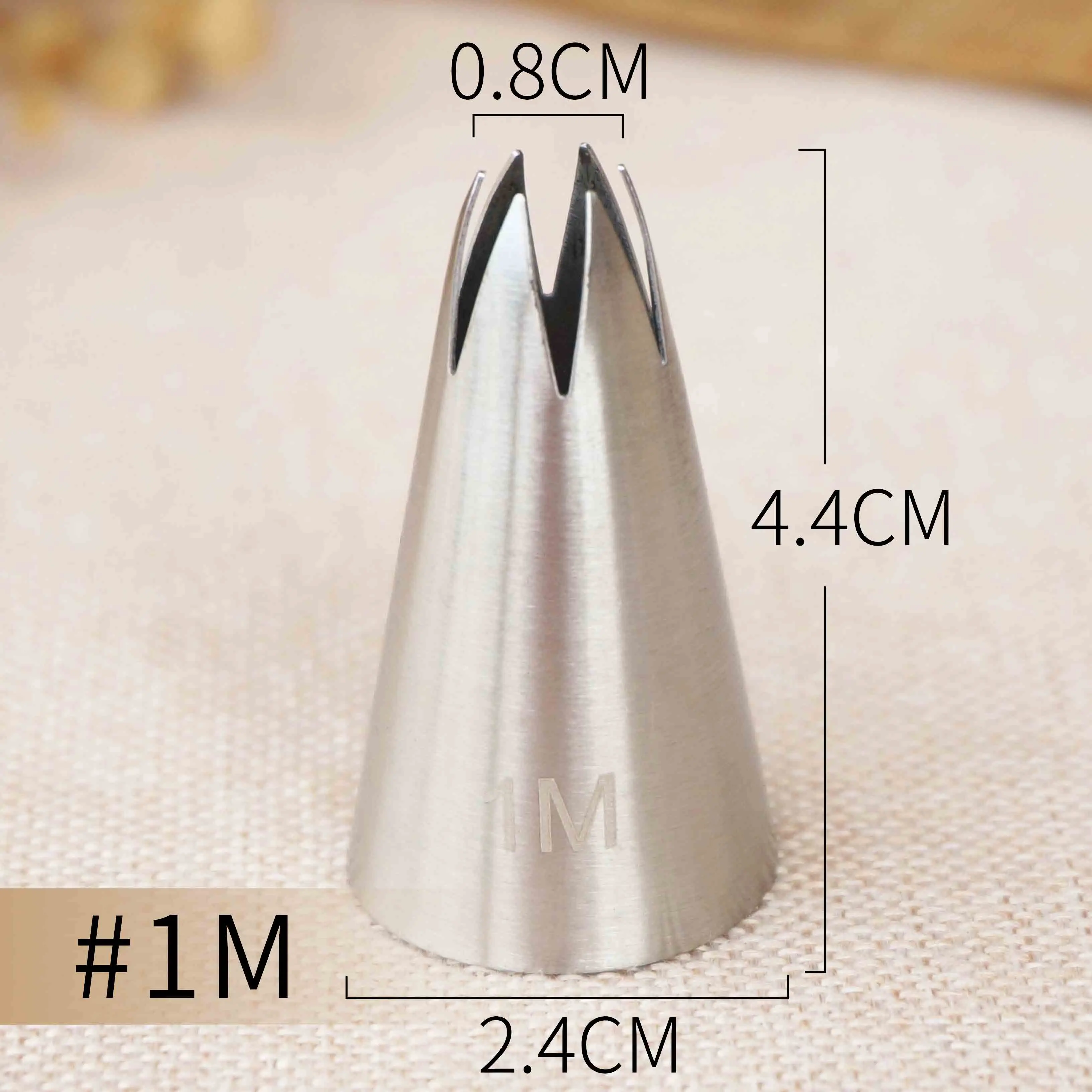 #1M #2M Piping Nozzle Decor Tip Cream Flower Rose Icing Nozzles Tips Fondant Baking Tool Cake Cupcake Decor Stainless Steel