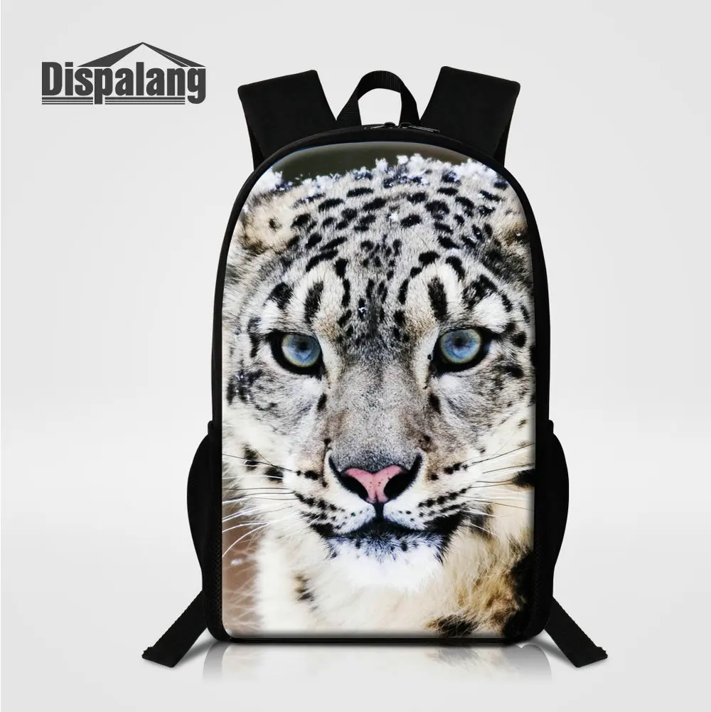 

Men New Fashion Backpack Animal Leopard Printing School Bag Boys Sports Rucksack Wolf Lion Horse Male Schoolbag Student Bookbag