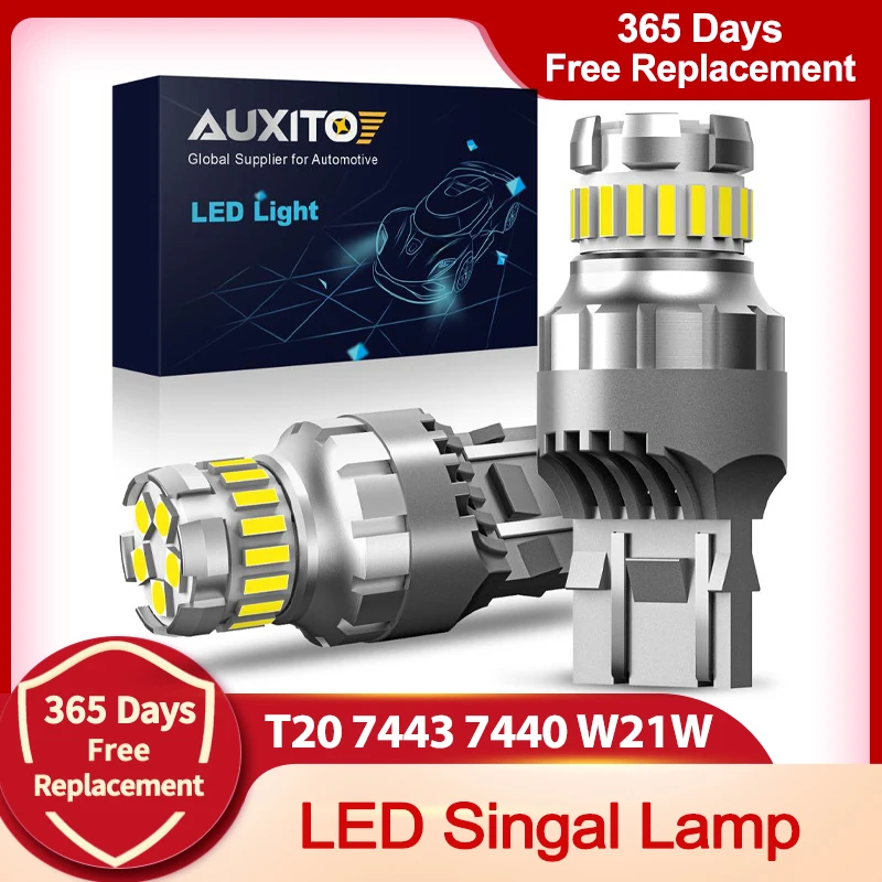 AUXITO 2 Stuks T20 W21/5W 7443 7440 LED Canbus Licht Voor Lada Kalina Granta Vesta DRL W21W WY21W Led-lampen 6500K Wit Super Heldere