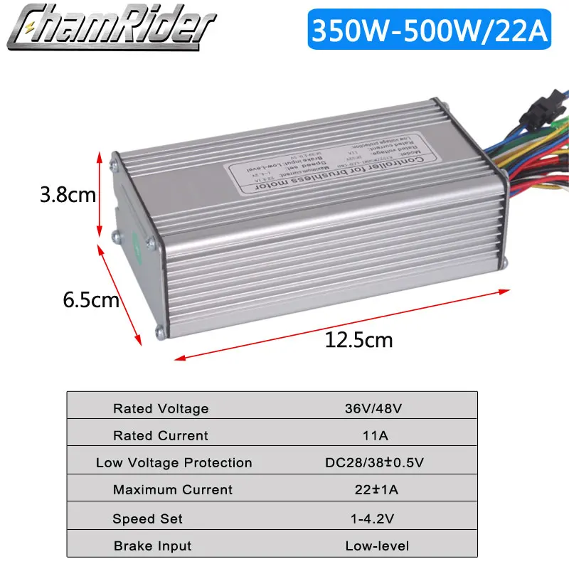 KT Controller for Electric Bike, Dual Mode, Sensorless Controller, 250W, 350W, 500W, 750W, 1000W, 1500W, 36V, 48V