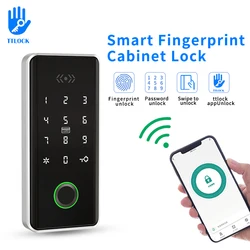 Biometric Fingerprint Electronic Digital Drawer Lock RFID 13.56Mhz For Spa Swimming Pool Gym Electronic Cabinet Lock TTLOCK