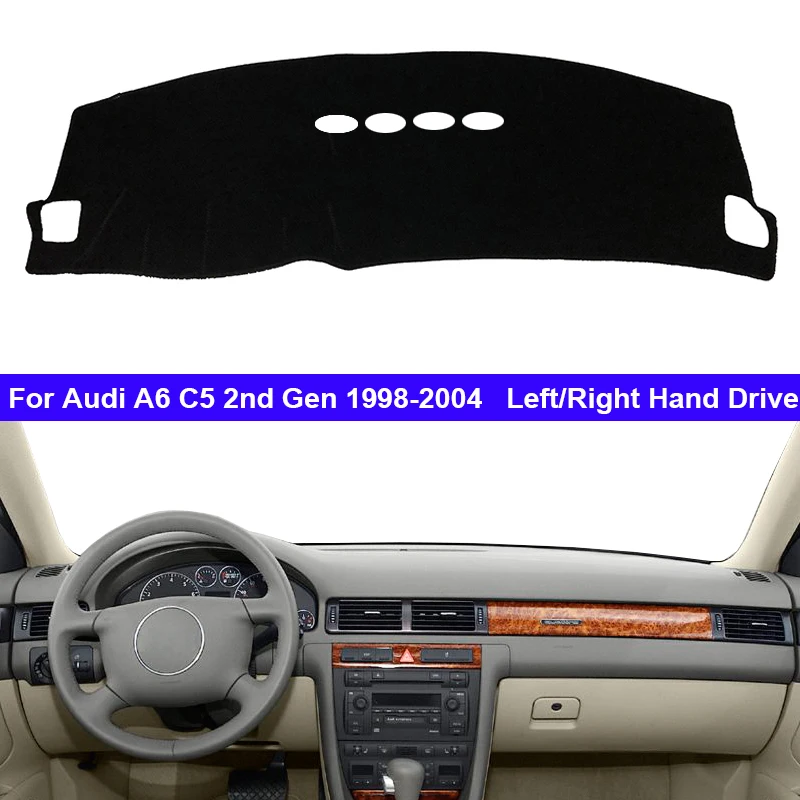 Car Inner Dashboard Cover For Audi A6 C5 2nd Gen 1998 - 2004 Auto Dash Mat Carpet Sun shade Dashmat 2003 2002 2001 2000 1999
