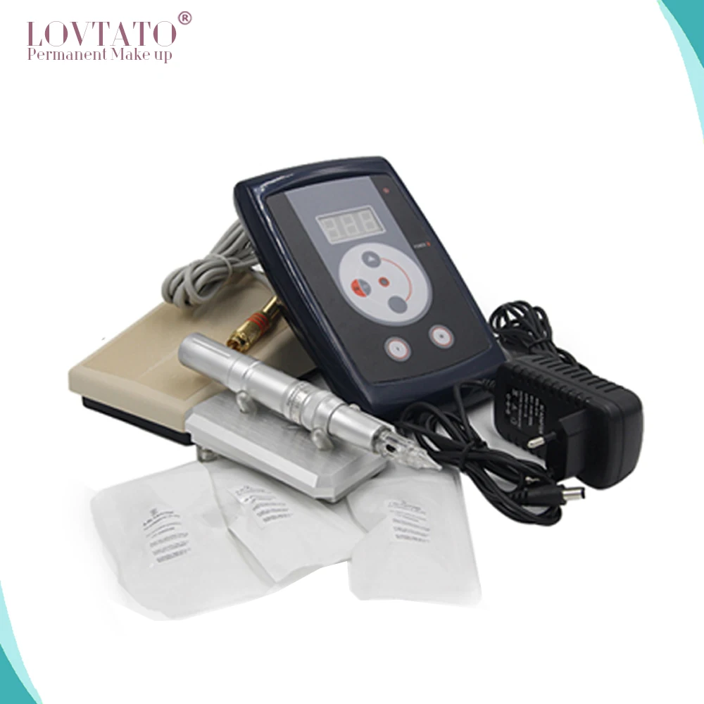 

Digital Tattoo Machine Dermograph Permanent Makeup Eyebrow Pen Kit Maquina DeTatuagem With Pedal Microblading Cartridge Needles