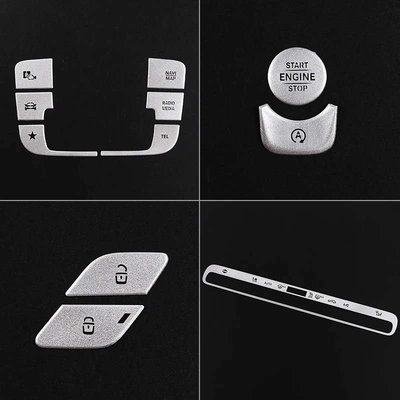 Car Engine Start,Window Lift,Console Multimedia,Gear Button Cover,For MercedesBenz AB Class CLA GLA GLB C117 W177 W247 X156 X247