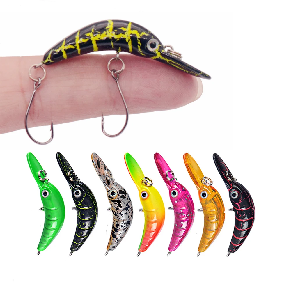 1pcs Mini Wobblers Fishing Lure 2.5g 5cm Minnows Crankbait Pesca Worm Iscas Hard Bait Single Hook Jerkbait Bass Carp Tackle