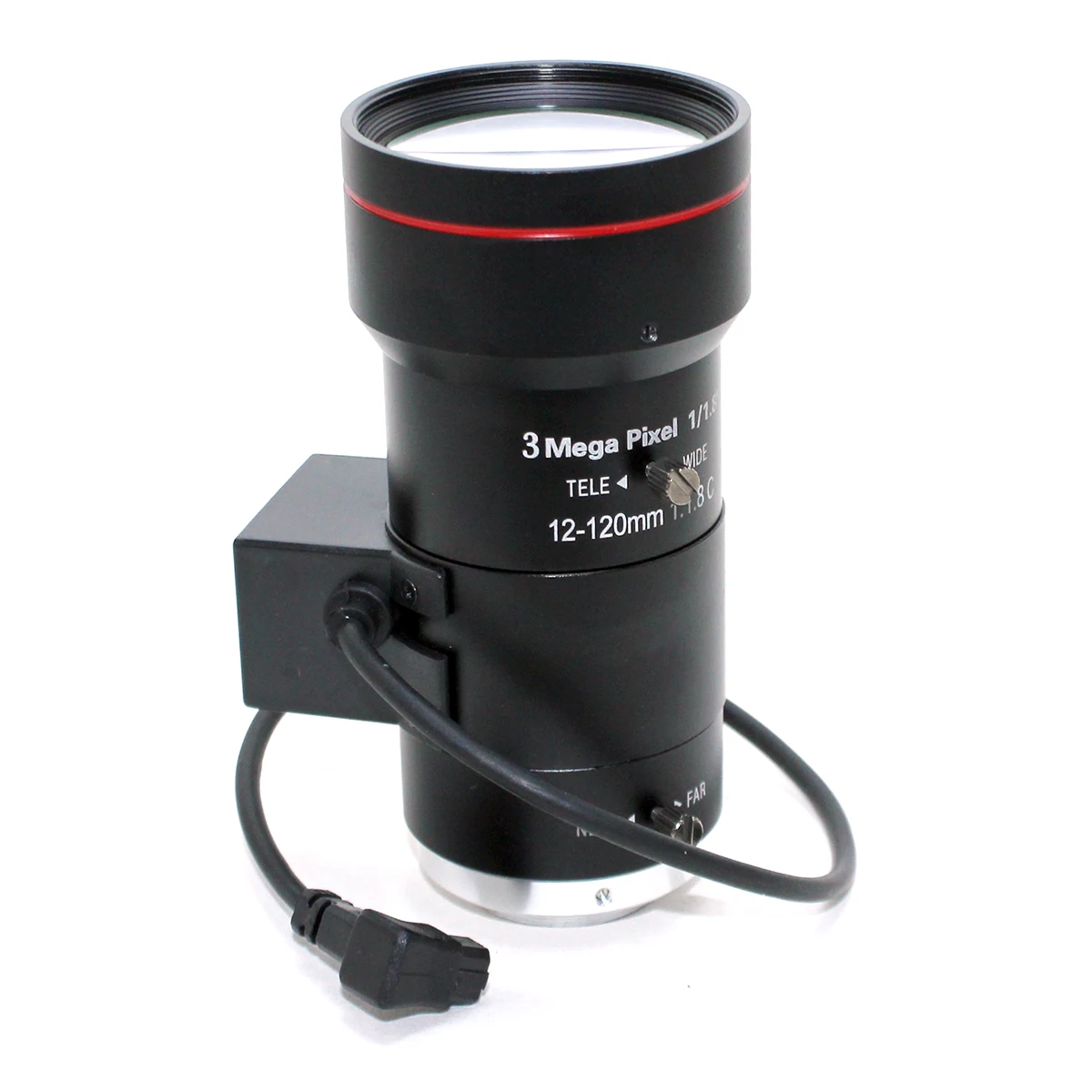 3.0 Megapixel 12-120mm CCTV Varifocal Lens F1.8 C Mount Lens Low Auto Iris Zoom Distortion FA Lens for HD Camera