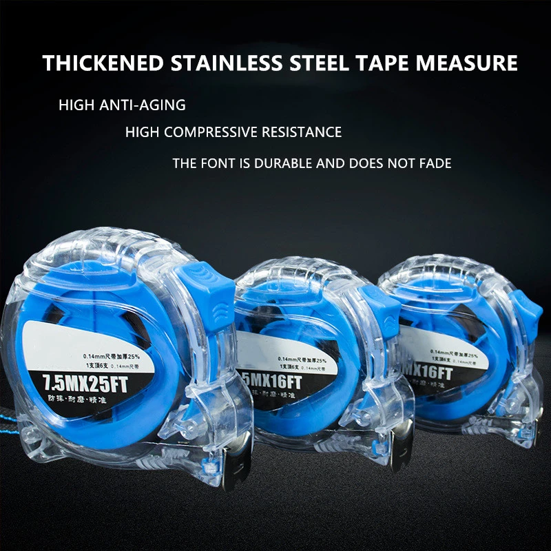 

3m 5m Thick Stainless Steel Tape Measure Anti-drop and Wear-resistant Pull Ruler Easy Retractable Ruler Gauging Tools