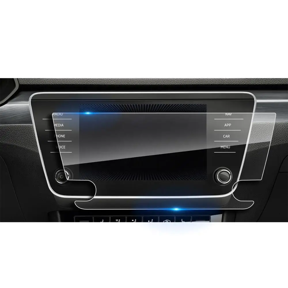 LFOTPP-Protector de pantalla de Radio Multimedia para coche, pegatina protectora para Interior de Auto, para Superb, colon/Amundsen, 2018, 2019, 2020