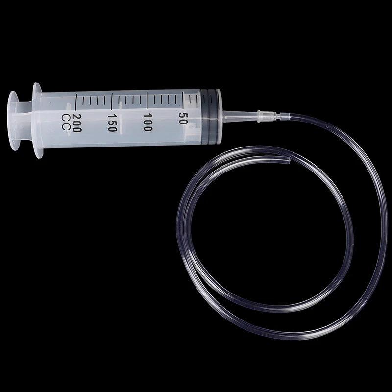 200/100/60 Ml Large Capacity Syringe Reusable Pump Oil Measuring With 1M/80CM Silicone Tube