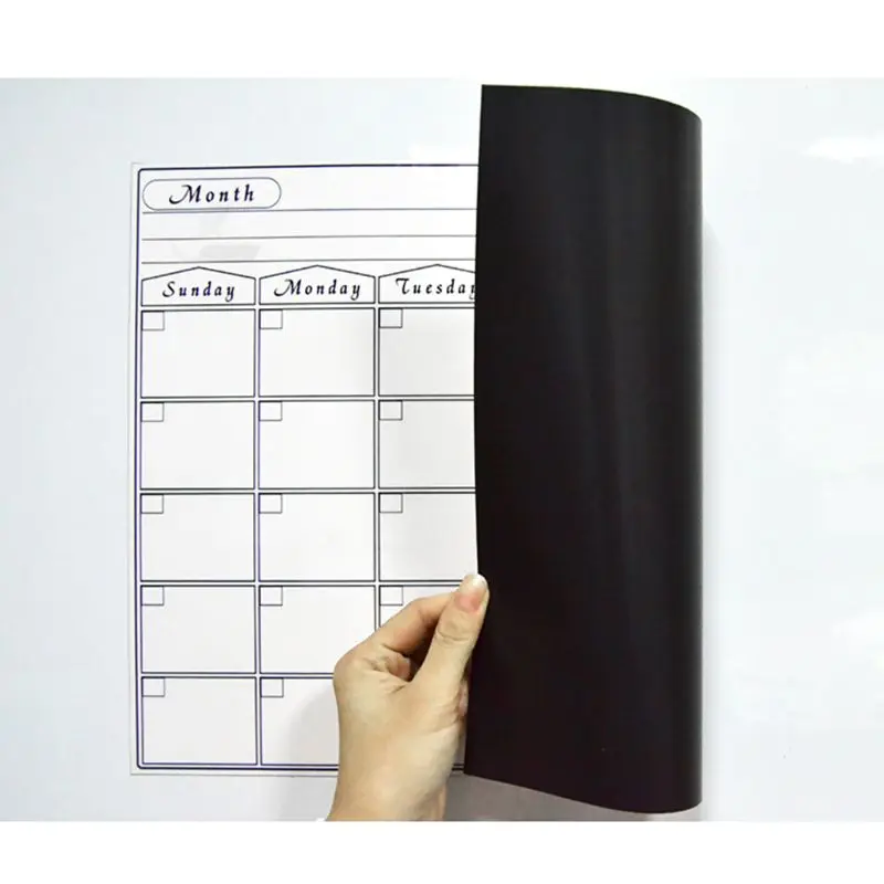 A3 magnetico mensile Planner lavagna calendario magnete frigo messaggio cancellabile