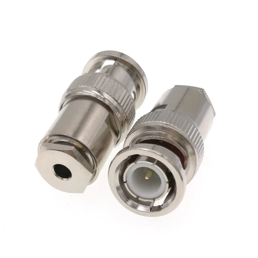 Connector BNC Male Plug Clamp RG174 RG316 LMR100 Cable Straight 1PCS