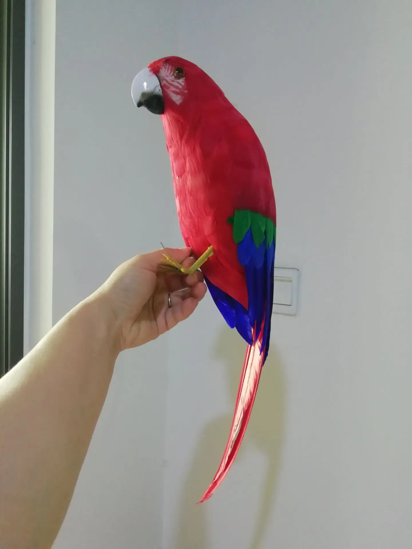 

lovely real life red parrot model foam&feather simulation parrot bird gift about 42cm xf3011