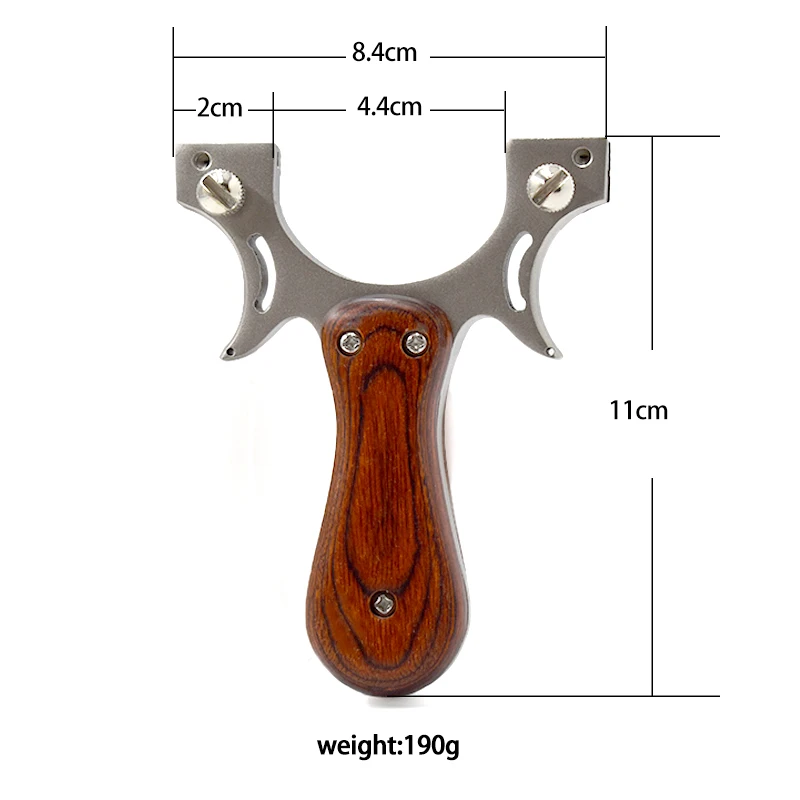 Outdoor Schießen Bogen Edelstahl Bogen Kopf + Holz Griff mit Gummi Band