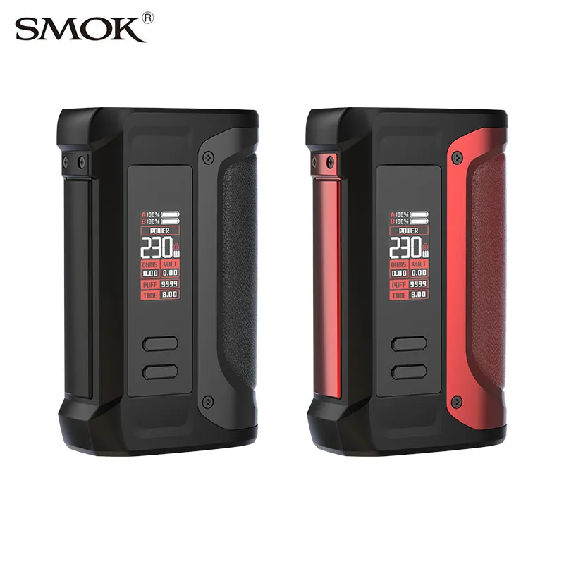 Original SMOK Arcfox Mod 230W Type-C 2A Fast Charging Electronic Cigarette Vape Powered by Dual 18650 Batteries VW/TC Box Mod