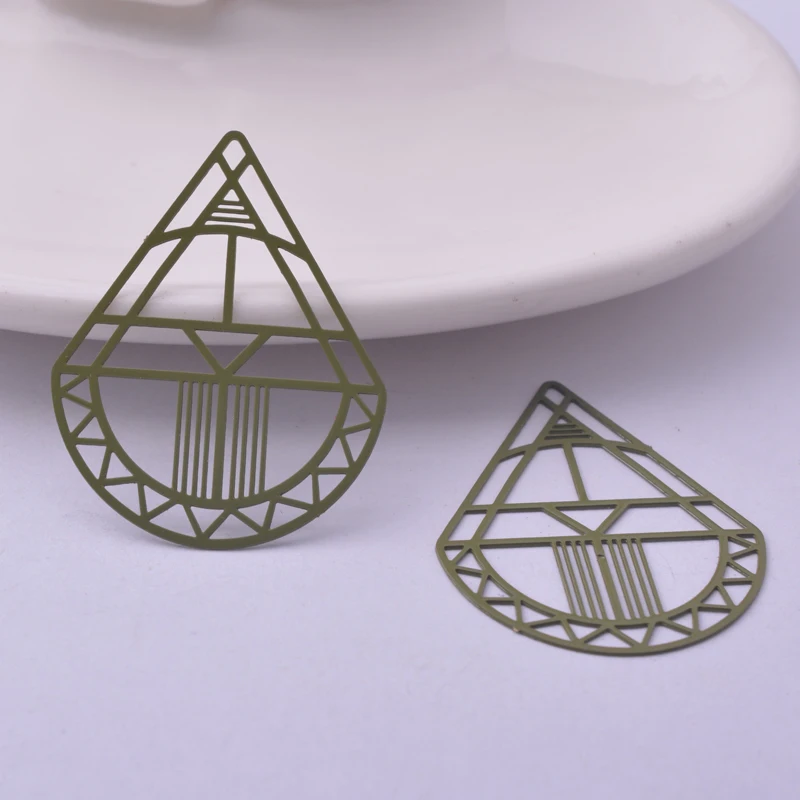 30 Stück AB6209 27*35mm Dreieck-Anhänger Geometrie-Anhänger DIY Schmuckherstellung – Detail 7