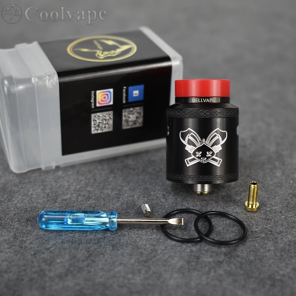 Dead Rabbit V2 RDA 24mm con Squonk BF PIN, atomizador de tanque de vaporizador de cigarrillo electrónico de reconstrucción de bobina única/dual vs Kylin M Pro RTA