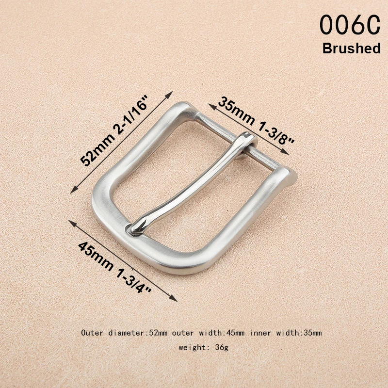 1 Stück 35mm Gürtelschnalle 304 Edelstahl Stiftschnalle Herren Taillengürtel Kopf Lederhandwerk Gürtelteile DIY Hardware Zubehör – Detail 6