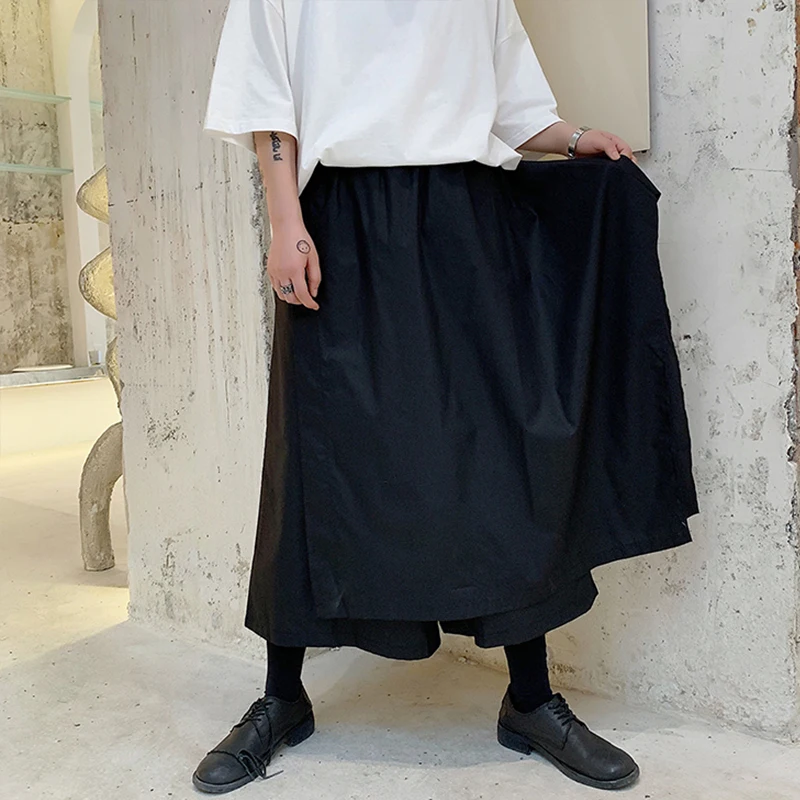 Men's Trouser Skirt Spring And Summer New Dark Department False Two Lovers With The Same Ultra Loose Large Size Trouser Skirt