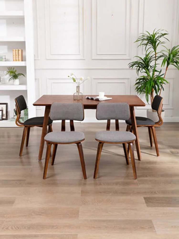 Dining chair Italian household solid wood chair modern simple Nordic chair hotel dining room table chair coffee shop milk tea sh