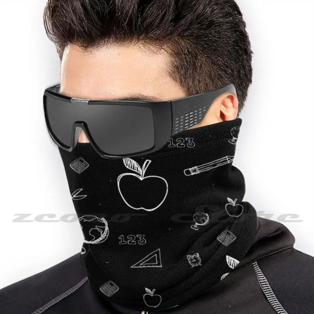 Back To School Chalk Board Washable Trending Customized Pm2.5 Filter Mask Back To School Pencil Teacher 123 Scissors Ruler