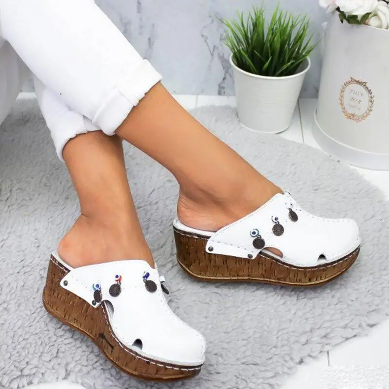 Puimentiua nowe sandały damskie letnie buty na platformie dla kobiet sandały na wysokim obcasie letnie buty do szycia Retro bez palców Sandalia