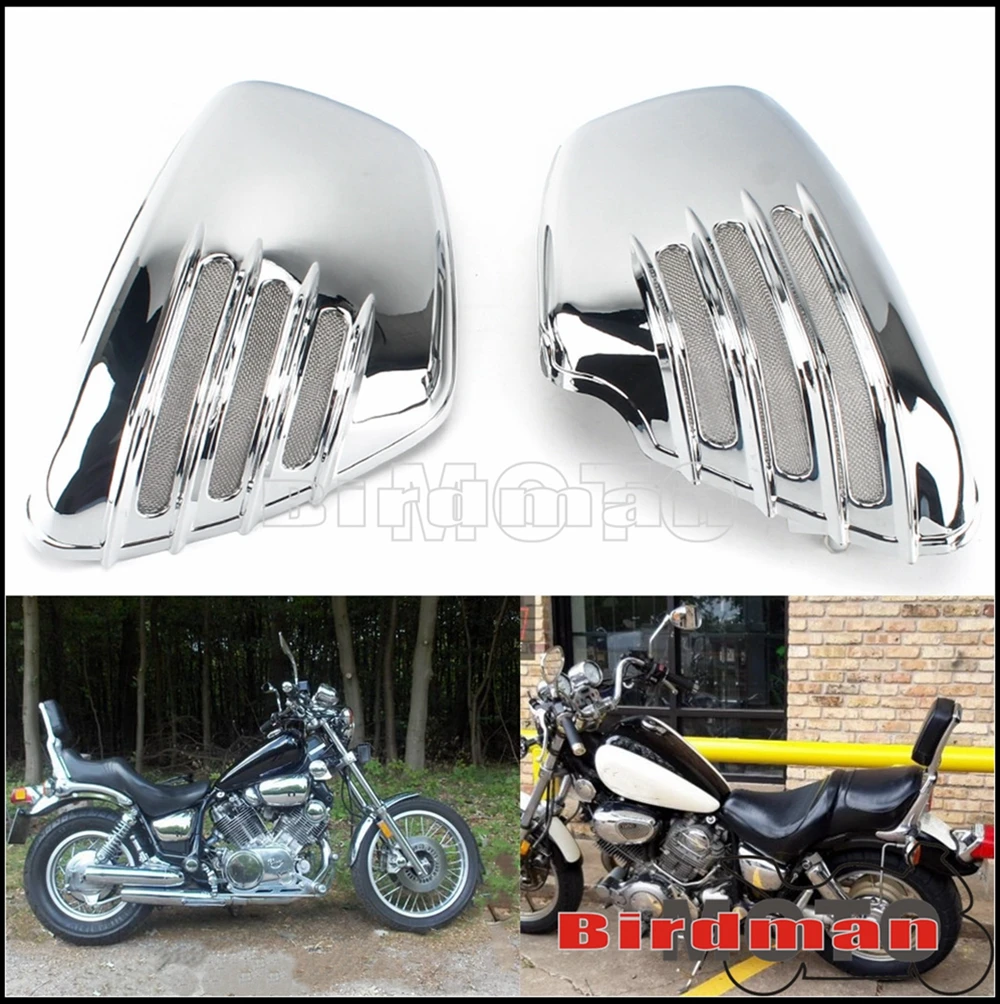 

1Pair Chrome Plastic Side Cover Battery Fairing Guard For Yamaha 700 1000 Virago 1984-Up 1100 Virago 1986-Up 750 Virago 1988-Up