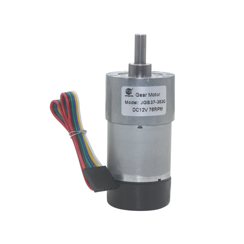 Imagem -06 - Motor de Engrenagem Caixa de Velocidades de 12v 24vdc 71600rpm 37 mm de Torque Alto Motor de Engrenagem de Eixo Ecêntrico com Câmara Hall Encoder Motores com Tampa Protetora