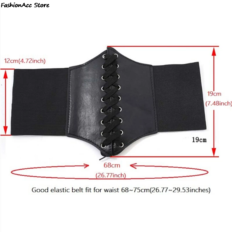 1PC Black Waist Wide Band Belt Lace Ladies Underbust Women's Shape Corset