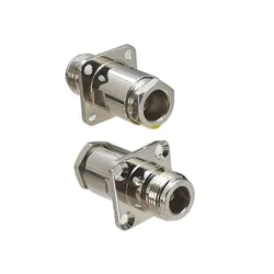 1pcs Connector N Female Jack 4-Holes Flange Clamp RG8 LMR400 RG213 RG165 RG393 RF Coaxial Adapter Straight New Brass