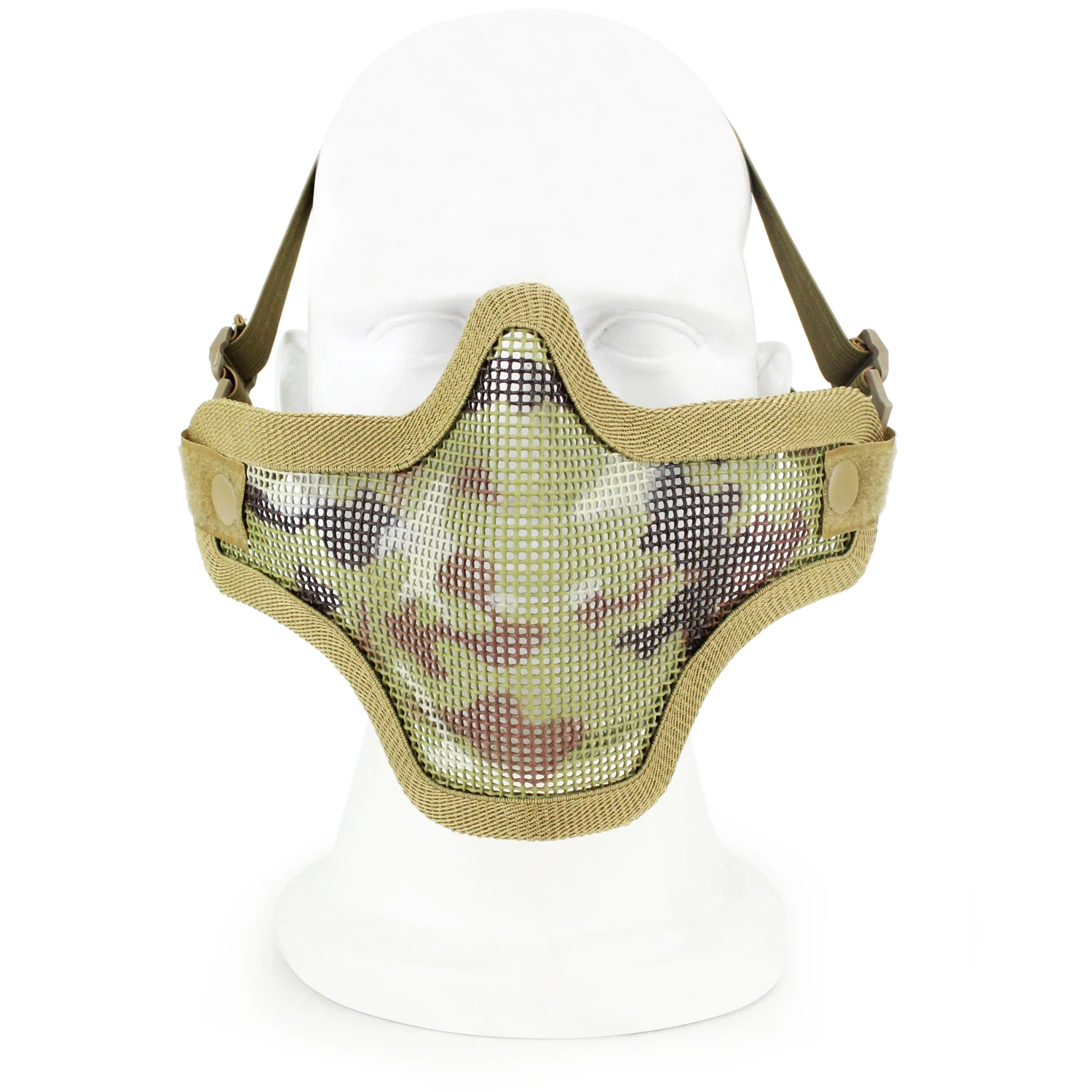 Dual-Band Scouts Mask Metal Mesh Skull Half Face Tactical Paintball Army Hunting Accessories Wagame Lower Face Airsoft Masks