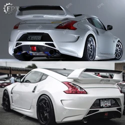 For Nissan 370Z Z34 AMUSE FRP Glass Fiber Trunk Spoiler Wing Body Kit Tuning Part For 370Z Fiberglass Roof Spoiler(With lights)