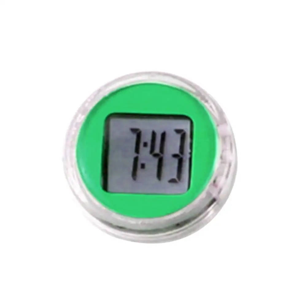 Universal Waterproof Mini Motorcycle Bike Sticky Digital Display Clock Watch Office Decor Automobiles Interior Accessories