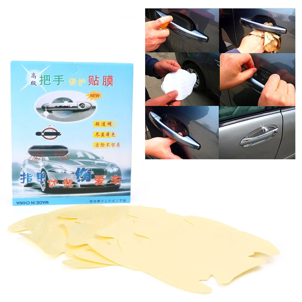 4pcs/Set Auto Door Handle Scratch Protector Films Transparent Car Sticker Universal for All Cars Car Accessory Part