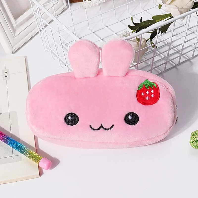 New Travel Cosmetic Bag Women Plush Zip Makeup Case Cute Cactus Make Up Bags Necessaries Organizer Storage Pouch Functional Bag