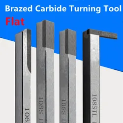 carbide brazed tips Lathe Cutter cnc Flat Tungsten Turning Tool Metal Boring Holder Hard Alloy Grooving Cutting Blade Set