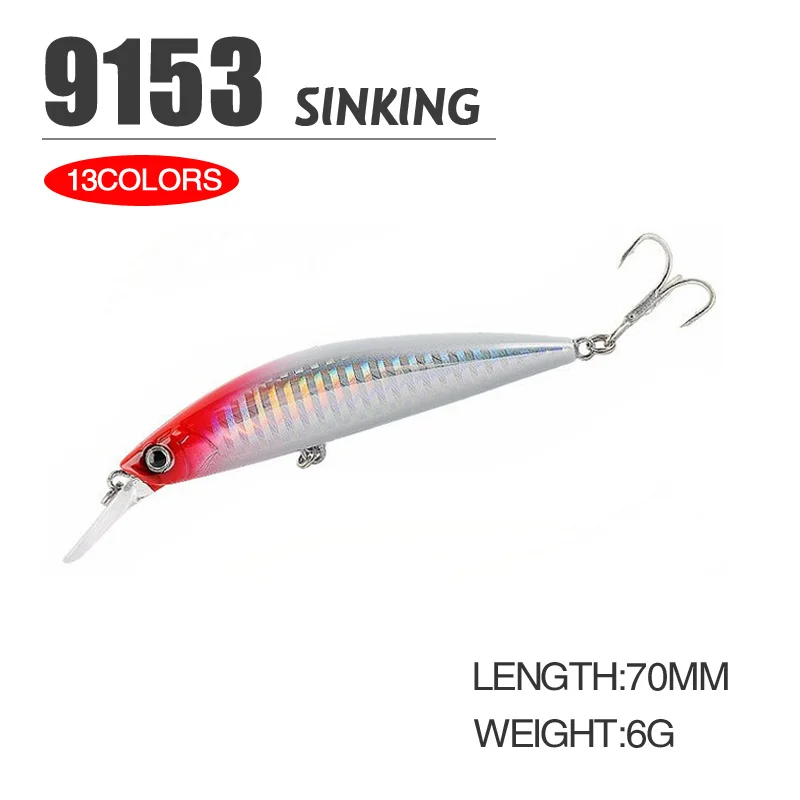 Wobbler Minnow sinking para perca – Cebo arrastre hundido - imagen 5